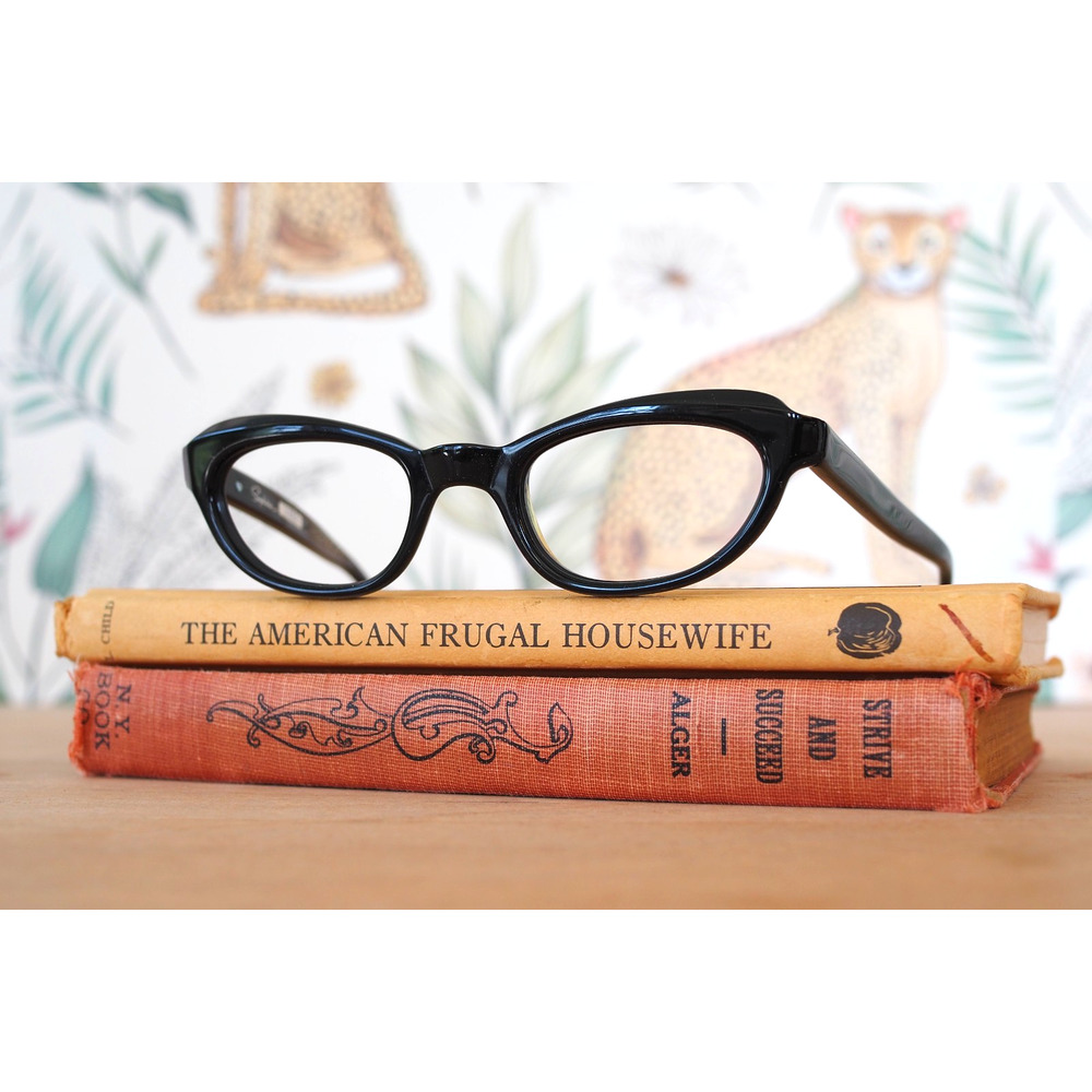 Vintage 1960s Cat eye Eyeglasses Saphira Germany Rockabilly Pin Up Retro Preppy